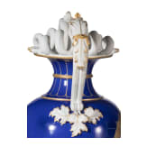 A topographical cobalt-ground amphora vase showing Kaiser Wilhelm Palace, Berlin, KPM, circa 1870/80