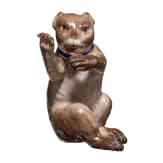 A small brown bear, Johann Joachim Kaendler, 1743 (design), Meissen, 19th century