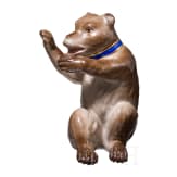 A small brown bear, Johann Joachim Kaendler, 1743 (design), Meissen, 19th century