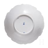 A cobalt blue and gold porcelain bowl and plate, Meissen, 1st half of the 20th century
