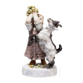 A porcelain figure "Girl with Goat", Erich H&ouml;se, 1905 (design), Meissen, after 1934 (finish)