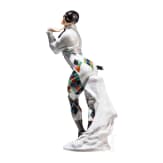 A porcelain dancer figure "Bajazzo" based on characters from the ballet "Le Carnaval", Paul Scheurich, 1919 (design), Meissen, mid-20th century (finish)