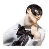 A porcelain dancer figure "Bajazzo" based on characters from the ballet "Le Carnaval", Paul Scheurich, 1919 (design), Meissen, mid-20th century (finish)