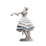 A porcelain ballet dancer "Chiarina" based on characters from the ballet "Le Carnaval", Paul Scheurich, 1913 (design), Meissen, 20th century (finish)