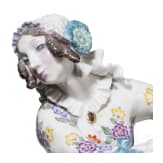 A porcelain ballet dancer "Chiarina" based on characters from the ballet "Le Carnaval", Paul Scheurich, 1913 (design), Meissen, 20th century (finish)
