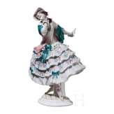 A porcelain figure "Estrella" from the Russian Ballet, Paul Scheurich, 1913 (design), Meissen, after 1950s (finish)