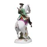 A figure of a hunter on horseback, Johann Joachim Kaendler, 1749 (design), Meissen, 1860 - 1924 (finish)