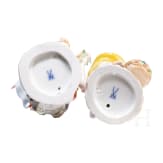 Two porcelain gardener children, Johann Joachim Kaendler, circa 1750 (design), Meissen, 20th century (finish)