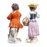 Two porcelain gardener children, Johann Joachim Kaendler, circa 1750 (design), Meissen, 20th century (finish)