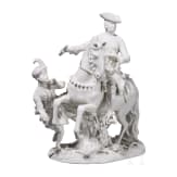 A porcelain group showing Tsarina Elisabeth of Russia on horseback, Johann Joachim Kaendler, circa 1745 (design), Meissen, 20th century (finish)