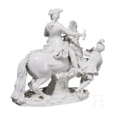 A porcelain group showing Tsarina Elisabeth of Russia on horseback, Johann Joachim Kaendler, circa 1745 (design), Meissen, 20th century (finish)