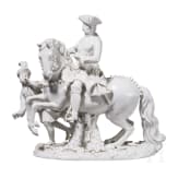 A porcelain group showing Tsarina Elisabeth of Russia on horseback, Johann Joachim Kaendler, circa 1745 (design), Meissen, 20th century (finish)
