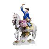 A drummer on horseback, Johann Joachim Kaendler, circa 1755 (design), Meissen, 20th century (finish)