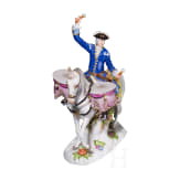 A drummer on horseback, Johann Joachim Kaendler, circa 1755 (design), Meissen, 20th century (finish)