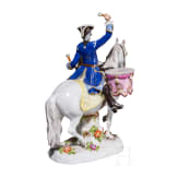 A drummer on horseback, Johann Joachim Kaendler, circa 1755 (design), Meissen, 20th century (finish)