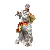 A large and rare porcelain figure "Euterpe" from the series of the Muses, Johann Joachim Kaendler, 1748 (design), Meissen 20th century (finish)