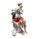 A large and rare porcelain figure "Euterpe" from the series of the Muses, Johann Joachim Kaendler, 1748 (design), Meissen 20th century (finish)