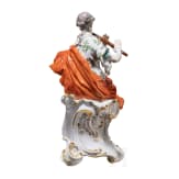 A large and rare porcelain figure "Euterpe" from the series of the Muses, Johann Joachim Kaendler, 1748 (design), Meissen 20th century (finish)
