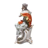 A large and rare porcelain figure "Euterpe" from the series of the Muses, Johann Joachim Kaendler, 1748 (design), Meissen 20th century (finish)
