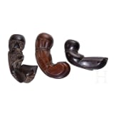 Kleine Sammlung Kris-Teile, Sumatra u.a., Indonesien, wohl 1. H. 20. Jhdt.
