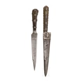 Zwei Dolche mit Steinbockhorngriffen, Italien, um 1800