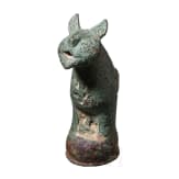 Bronzefu&szlig; von einem Gef&auml;&szlig; in Panthergestalt, seldschukisch, 12. - 13. Jhdt.