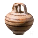 A small Mycenean clay jug, 12th century B.C.
