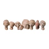 Sieben K&ouml;pfe und ein fr&uuml;hbyzantinisches Pilgerfl&auml;schchen, , Hellenistisch, 3. - 1. Jhdt. v. Chr. / 6. - 7. Jhdt. n. Chr.