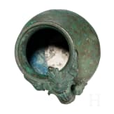 R&ouml;mische Kanne mit Maske auf Henkelattasche, 1. Jhdt. n. Chr.