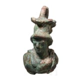 Bronzeb&uuml;ste der Minerva, Laufgewicht f&uuml;r Balkenwaage, 2. - 3. Jhdt. v. Chr.