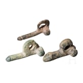 Drei r&ouml;mische Phallusamulette, 1. - 2. Jhdt. n. Chr.