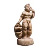 Kleinskulptur eines Eroten mit Delphin, provinzialr&ouml;misch, Marmor, 3. Jhdt. n. Chr.