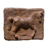 Votivtafel aus Blei mit Abbildung eines Pferdes, r&ouml;misch, 2. - 3. Jhdt.