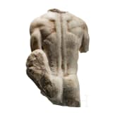 M&auml;nnlicher Torso, Fragment einer provinzialr&ouml;mischen Statue, 2. - 3. Jhdt. n. Chr.