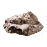 Fragment eines marmornen Mobiliars mit bizarren Motiven, provinzialr&ouml;misch, 2. - 3. Jhdt. n. Chr.