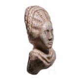B&uuml;ste einer Frau, provinzialr&ouml;mische Kleinskulptur aus Marmor, Ende 2. Jhdt. n. Chr.