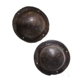 Zwei eiserne Schildbuckel, germanisch, 5. - 6. Jhdt. n. Chr.