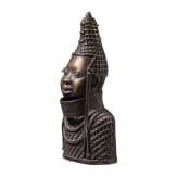 Gelbgussb&uuml;ste einer K&ouml;nigin, Benin, 20. Jhdt.
