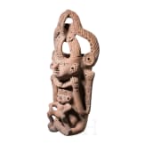 Gro&szlig;es, fig&uuml;rliches Opfergef&auml;&szlig;, Guatemala, wohl Maya, Postklassische Periode, 900 - 1200 n. Chr.