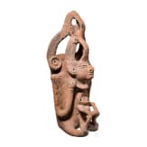 Gro&szlig;es, fig&uuml;rliches Opfergef&auml;&szlig;, Guatemala, wohl Maya, Postklassische Periode, 900 - 1200 n. Chr.