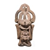 Gro&szlig;es, fig&uuml;rliches Opfergef&auml;&szlig;, Guatemala, wohl Maya, Postklassische Periode, 900 - 1200 n. Chr.