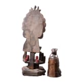 Bemalte Holzstatue des Buddha Amithaba, China, 18. Jhdt.