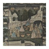 Gro&szlig;e Seidenmalerei, Indien, 1. H&auml;lfte 20. Jhdt.