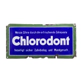 Email-Reklameschild Chlorodant Zahnpasta, Boos & Hahn, Ortenberg -Baden, 1920er Jahre