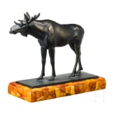 A bronze figure of a moose, probably by Hendrik Scholten, circa 1930