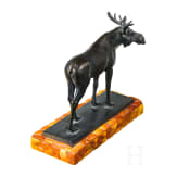 A bronze figure of a moose, probably by Hendrik Scholten, circa 1930
