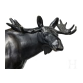 A bronze figure of a moose, probably by Hendrik Scholten, circa 1930