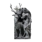 Balthasar Schmitt (1858&ndash;1942), St. Hubertus in bronze, German, 1st half of the 20th century