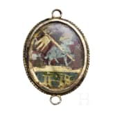 Eglomis&eacute;e-Rosenkranzanh&auml;nger, deutsch, um 1600