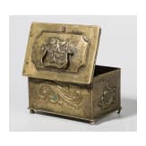 Schatulle aus Messing, deutsch, um 1750